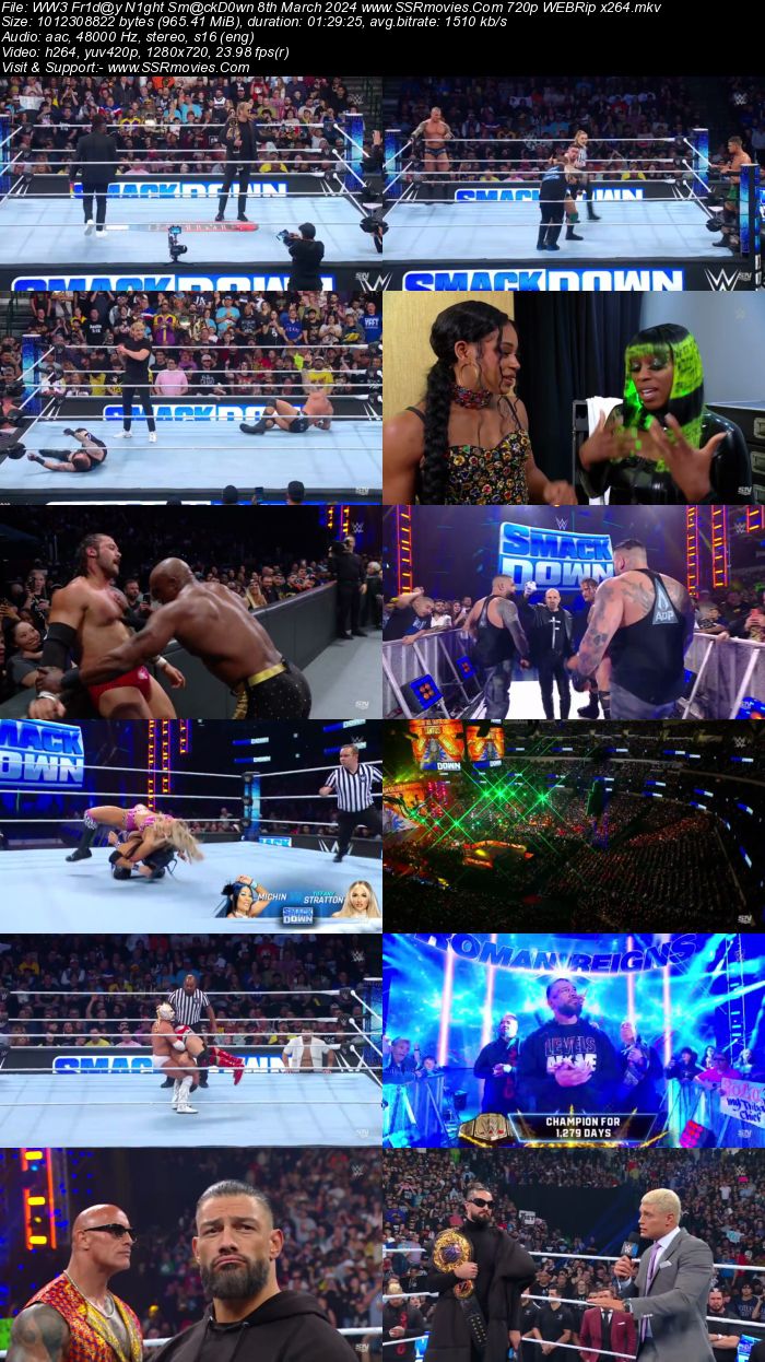 WWE Friday Night SmackDown 8th March 2024 720p 480p WEBRip x264 Download