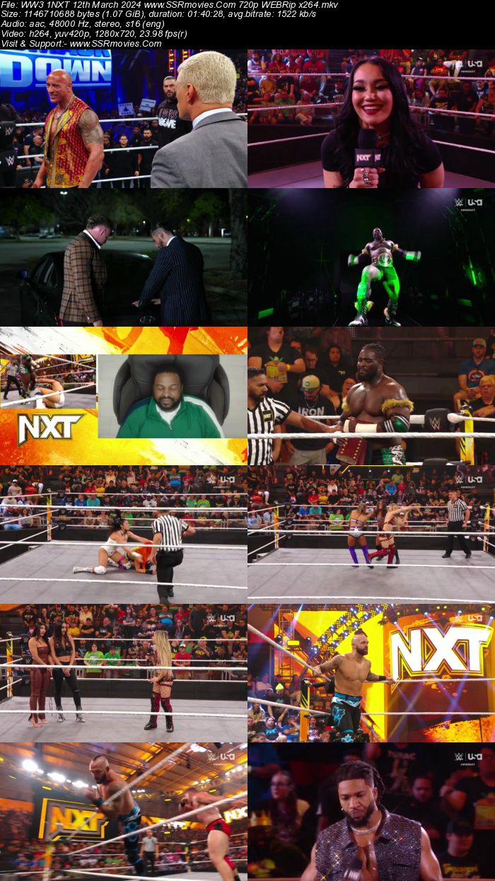 WWE NXT 12th March 2024 720p 480p WEBRip x264 400MB Download
