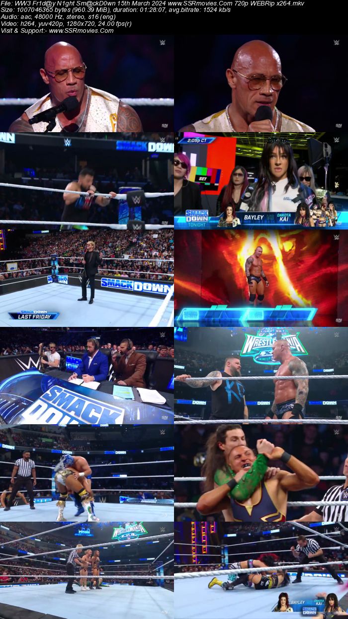 WWE Friday Night SmackDown 15th March 2024 720p 480p WEBRip x264 Download