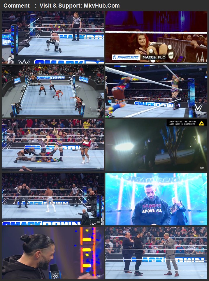 WWE Friday Night SmackDown 22nd March 2024 720p WEBRip x264 950MB Download