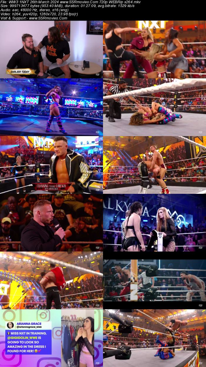 WWE NXT 26th March 2024 720p 480p WEBRip x264 400MB Download
