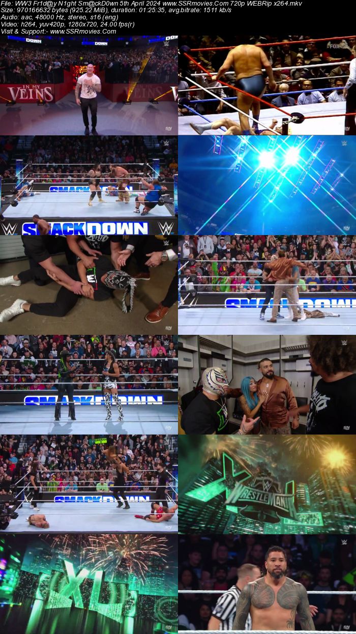 WWE Friday Night SmackDown 5th April 2024 720p 480p WEBRip x264 Download