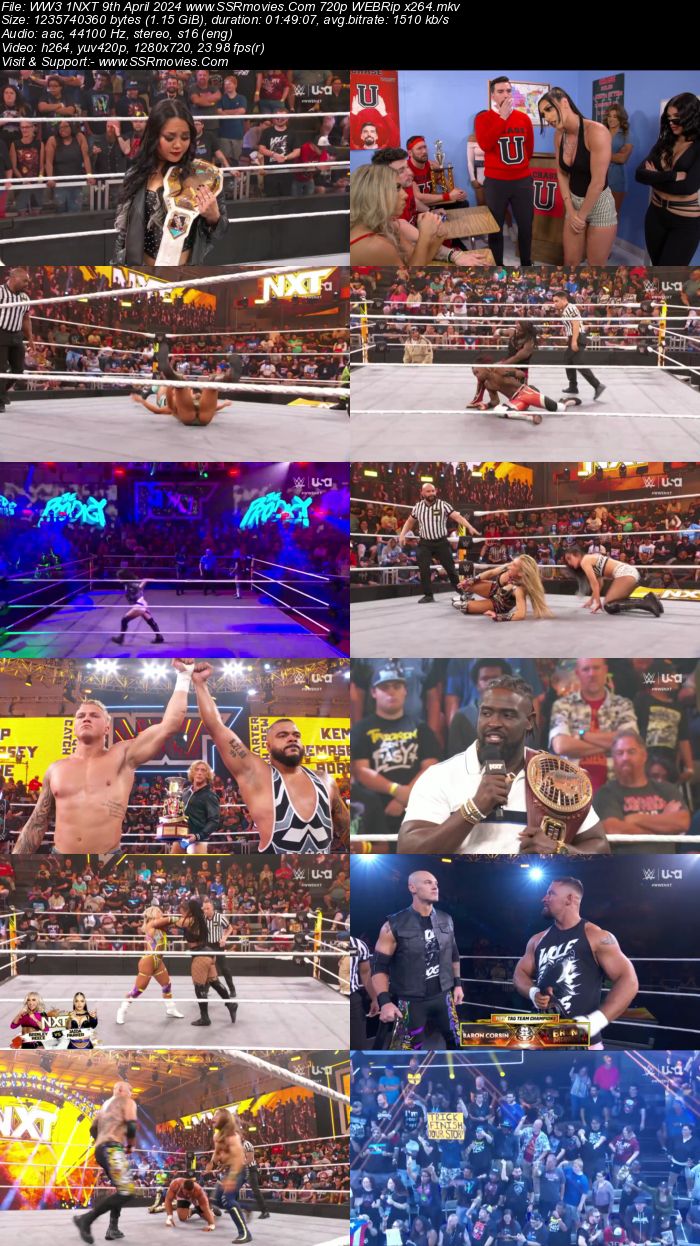 WWE NXT 9th April 2024 720p 480p WEBRip x264 400MB Download and Watch Online