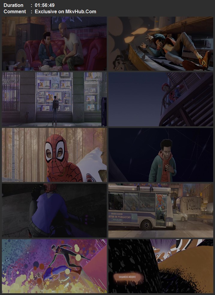 Spider-Man: Into the Spider-Verse 2018 English 720p 1080p BluRay x264 ESubs Download