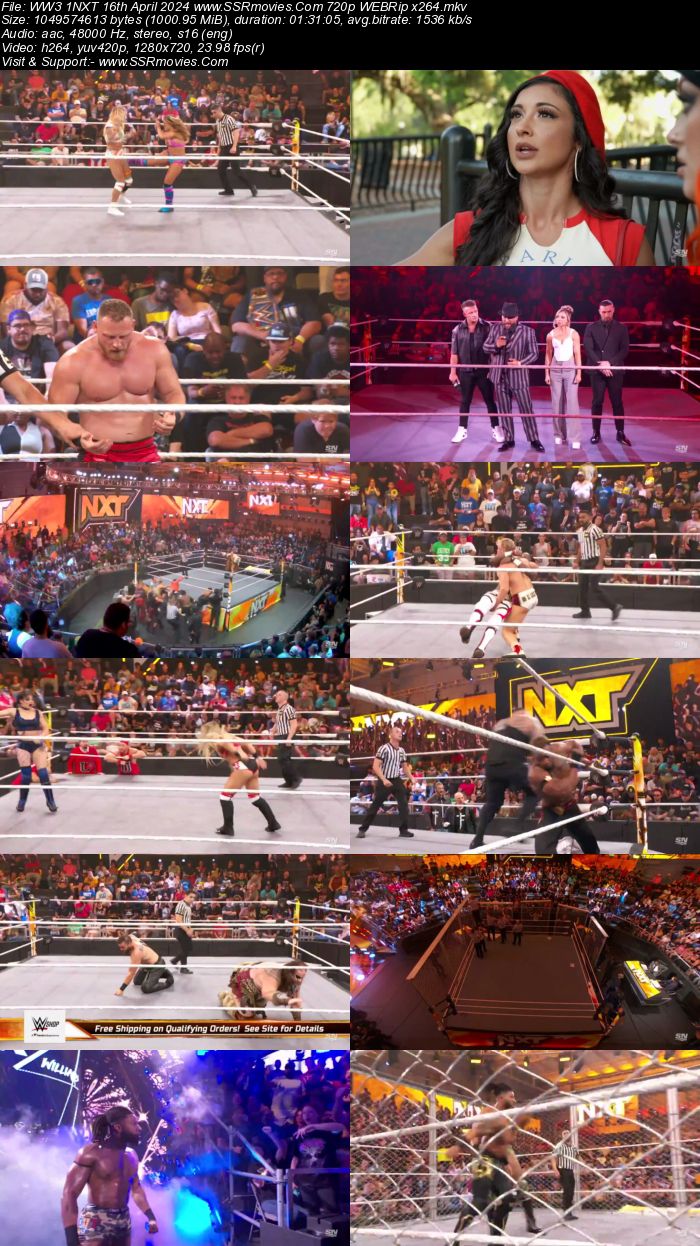 WWE NXT 16th April 2024 720p 480p WEBRip x264 400MB Download and Watch Online
