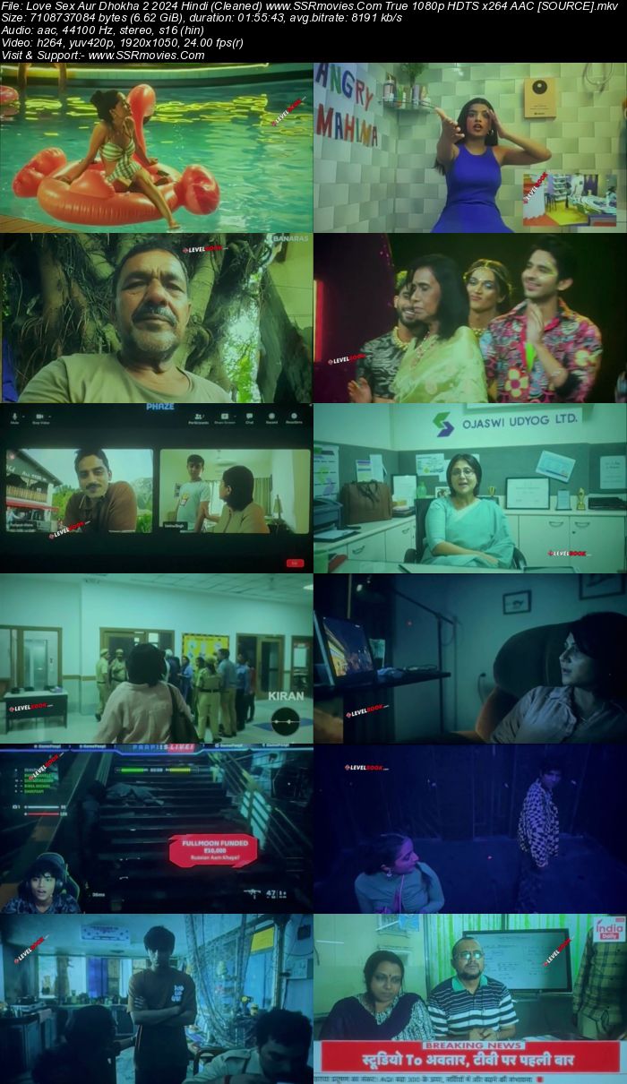 LSD 2: Love, Sex Aur Dhokha 2 2024 Hindi (Cleaned) 1080p 720p 480p HDTS x264 ESubs Full Movie Download