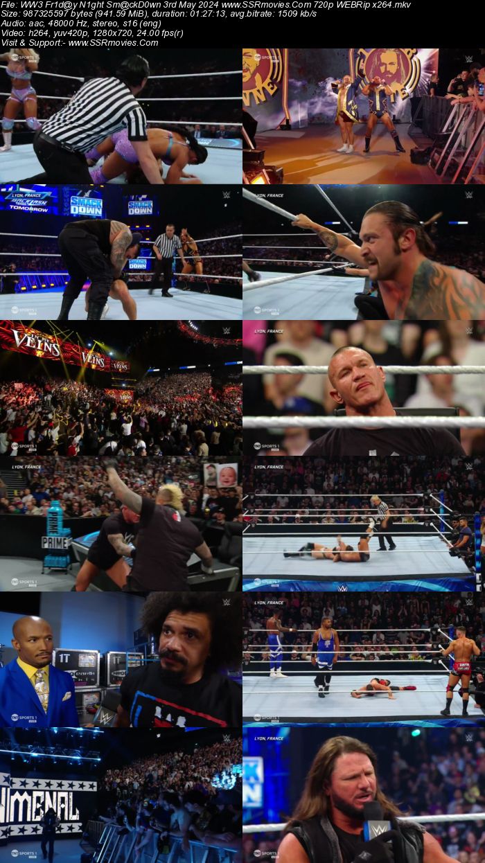 WWE Friday Night SmackDown 3rd May 2024 720p 480p WEBRip x264 Download