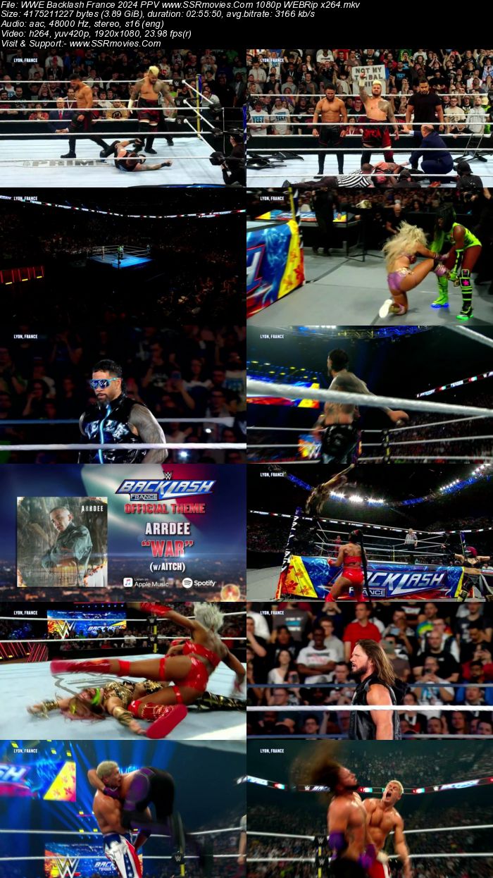 WWE Backlash France 2024 PPV 1080p 720p 480p WEBRip x264 Watch and Download