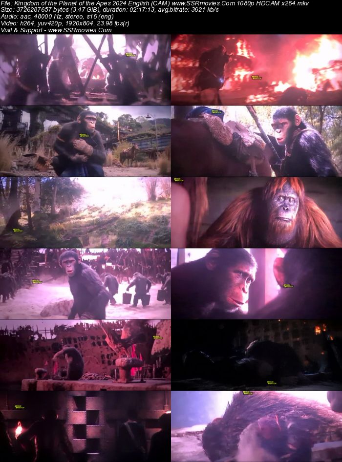 Kingdom of the Planet of the Apes 2024 English (CAM) 1080p 720p 480p HDCAM x264 ESubs Full Movie Download