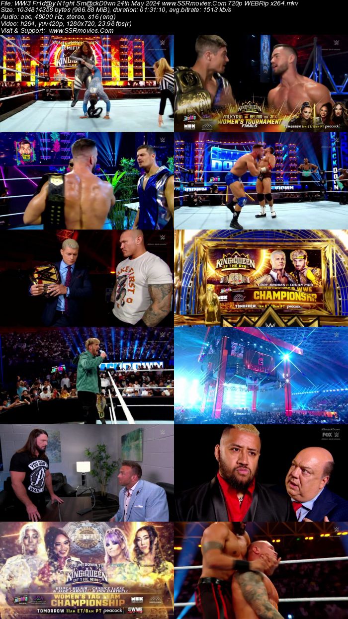 WWE Friday Night SmackDown 24th May 2024 1080p 720p 480p WEBRip x264 Watch and Download