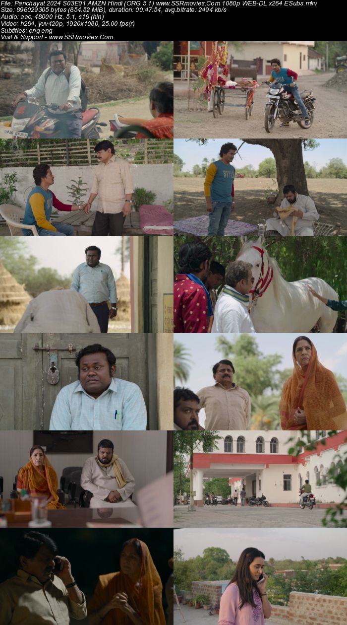 Panchayat 2024 S03 Complete Hindi (ORG 5.1) 1080p 720p 480p WEB-DL x264 ESubs Download