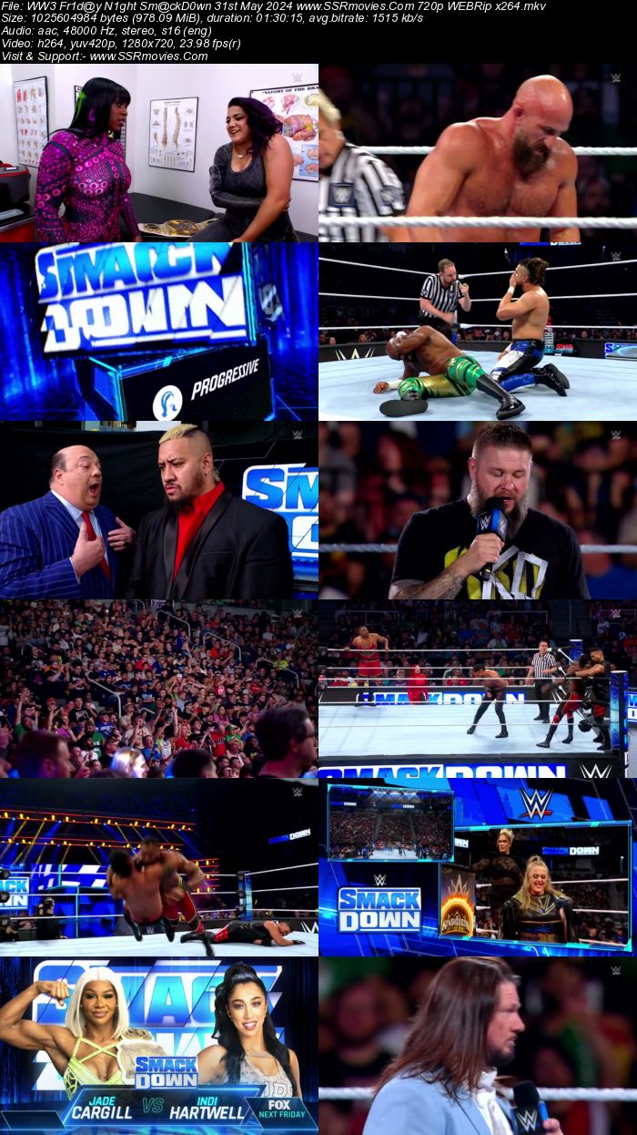 WWE Friday Night SmackDown 31st May 2024 1080p 720p 480p WEBRip x264 Watch and Download