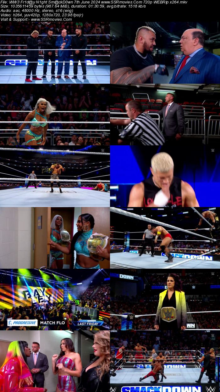 WWE Friday Night SmackDown 7th June 2024 1080p 720p 480p WEBRip x264 Watch and Download