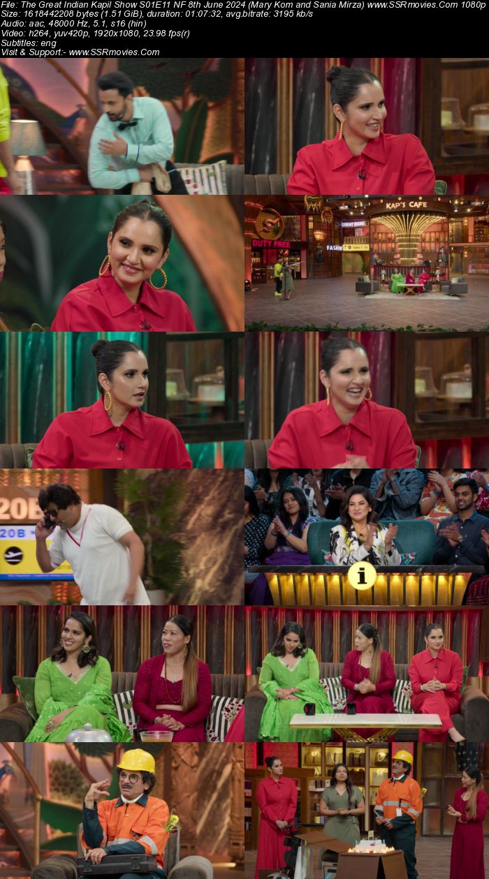 The Great Indian Kapil Show S01E11 (Mary Kom and Sania Mirza) NF 8th June 2024 1080p 720p 480p WEB-DL x264 Watch and Download