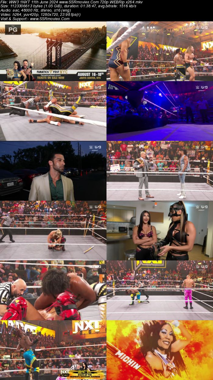 WWE NXT 11th June 2024 720p 480p WEBRip x264 400MB Download and Watch Online