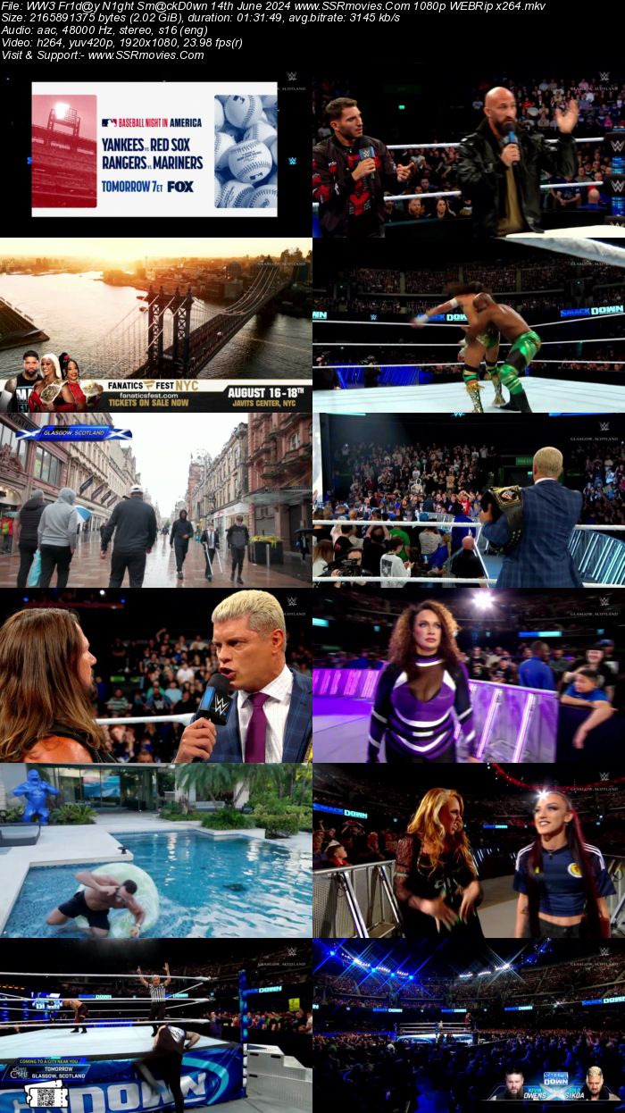WWE Friday Night SmackDown 14th June 2024 1080p 720p 480p WEBRip x264 Watch and Download