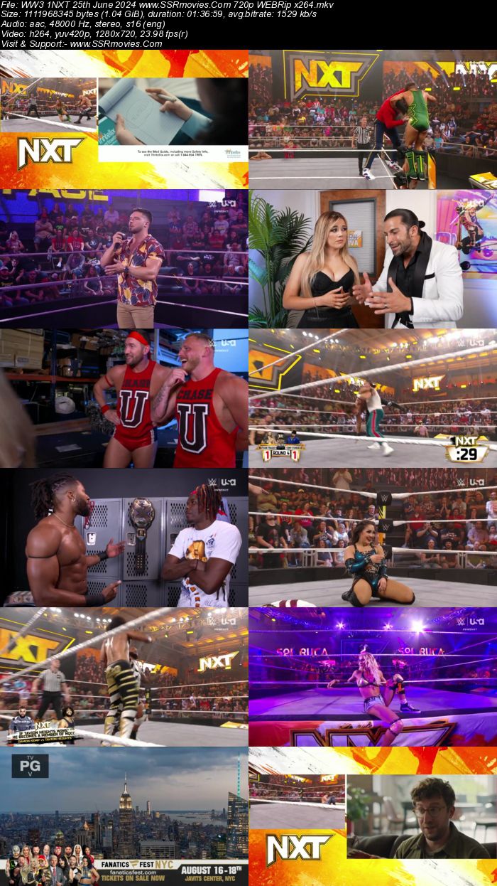 WWE NXT 25th June 2024 720p 480p WEBRip x264 400MB Download and Watch Online