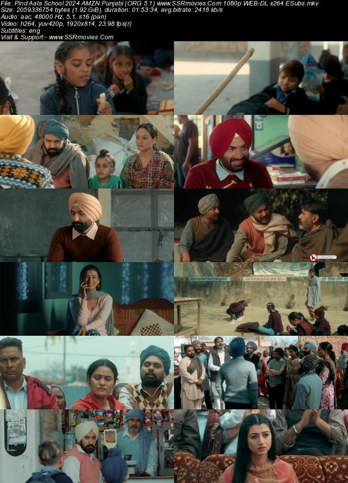 Pind Aala School 2024 AMZN Punjabi (ORG 5.1) 1080p 720p 480p WEB-DL x264 ESubs Full Movie Download