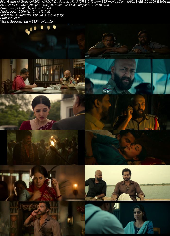 Gangs of Godavari 2024 UNCUT Dual Audio Hindi (ORG 5.1) 1080p 720p 480p WEB-DL x264 ESubs Full Movie Download