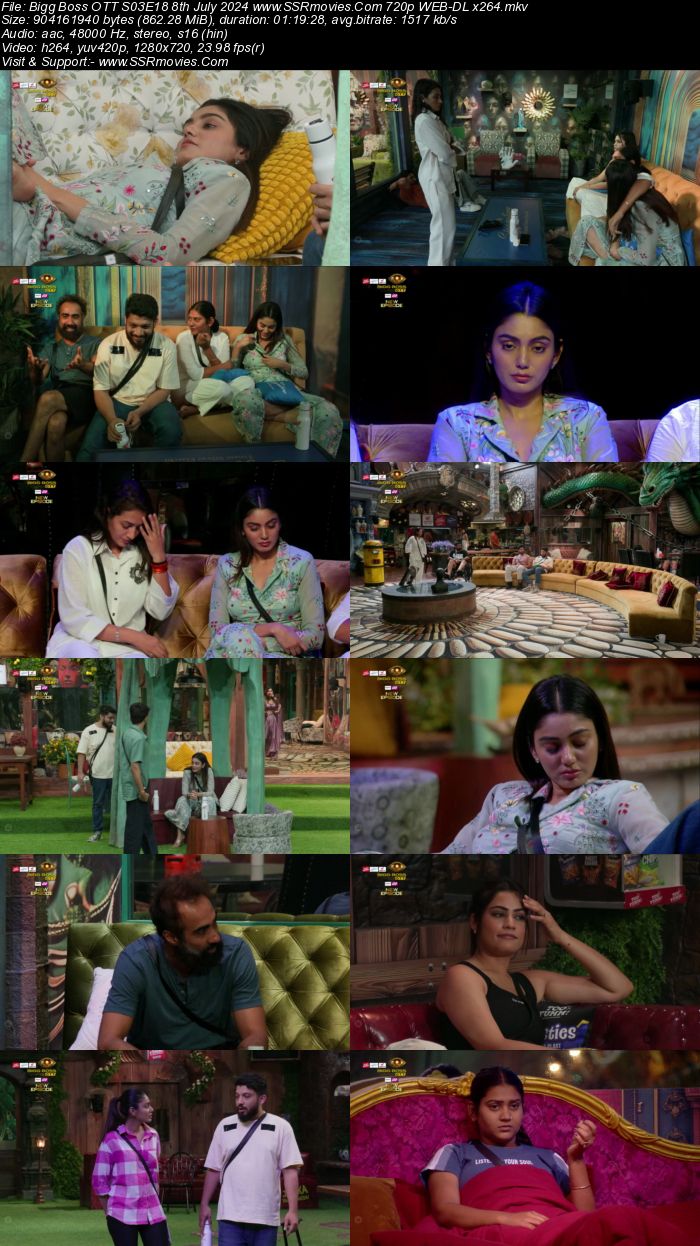 Bigg Boss OTT S03E18 8th July 2024 720p 480p WEB-DL x264 Watch and Download