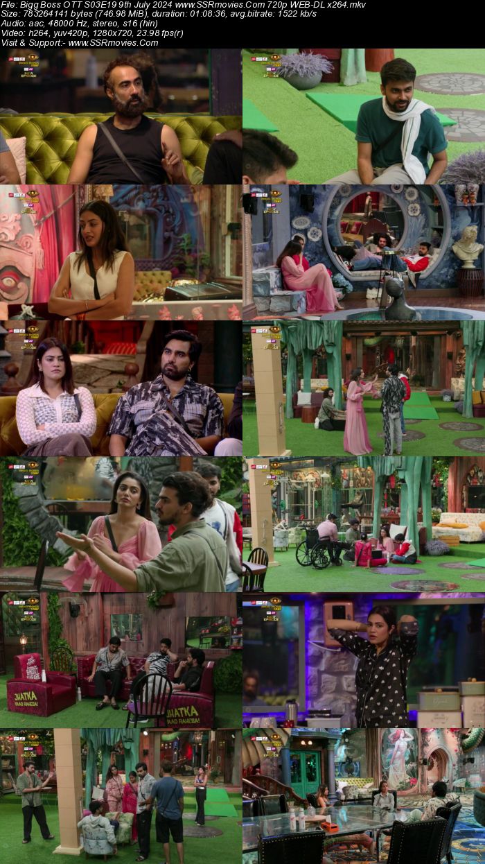 Bigg Boss OTT S03E19 9th July 2024 720p 480p WEB-DL x264 Watch and Download