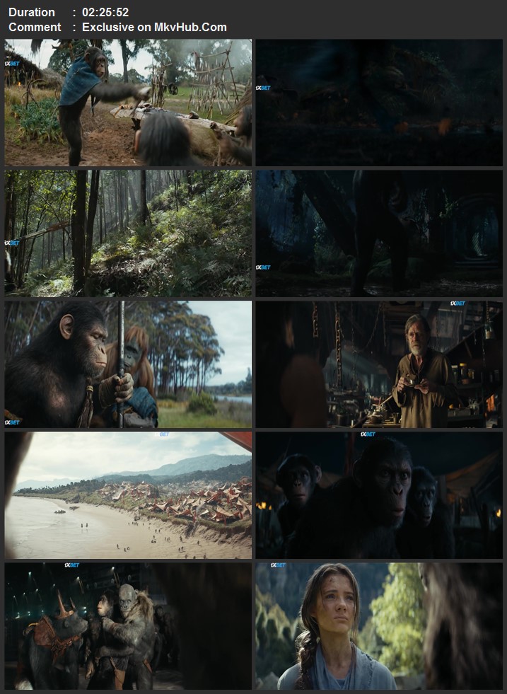 Kingdom of the Planet of the Apes 2024 Hindi 720p 1080p WEB-DL x264 ESubs Download