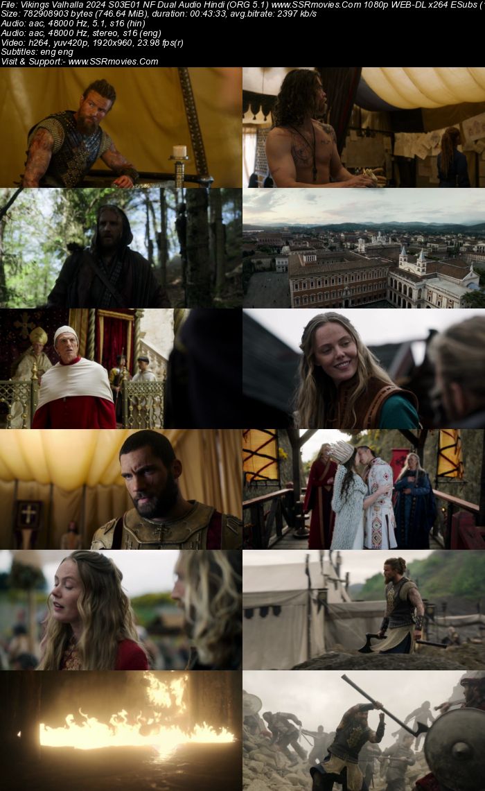 Vikings Valhalla 2024 S03 Complate NF Dual Audio Hindi (ORG 5.1) 1080p 720p 480p WEB-DL x264 ESubs Full Series Download