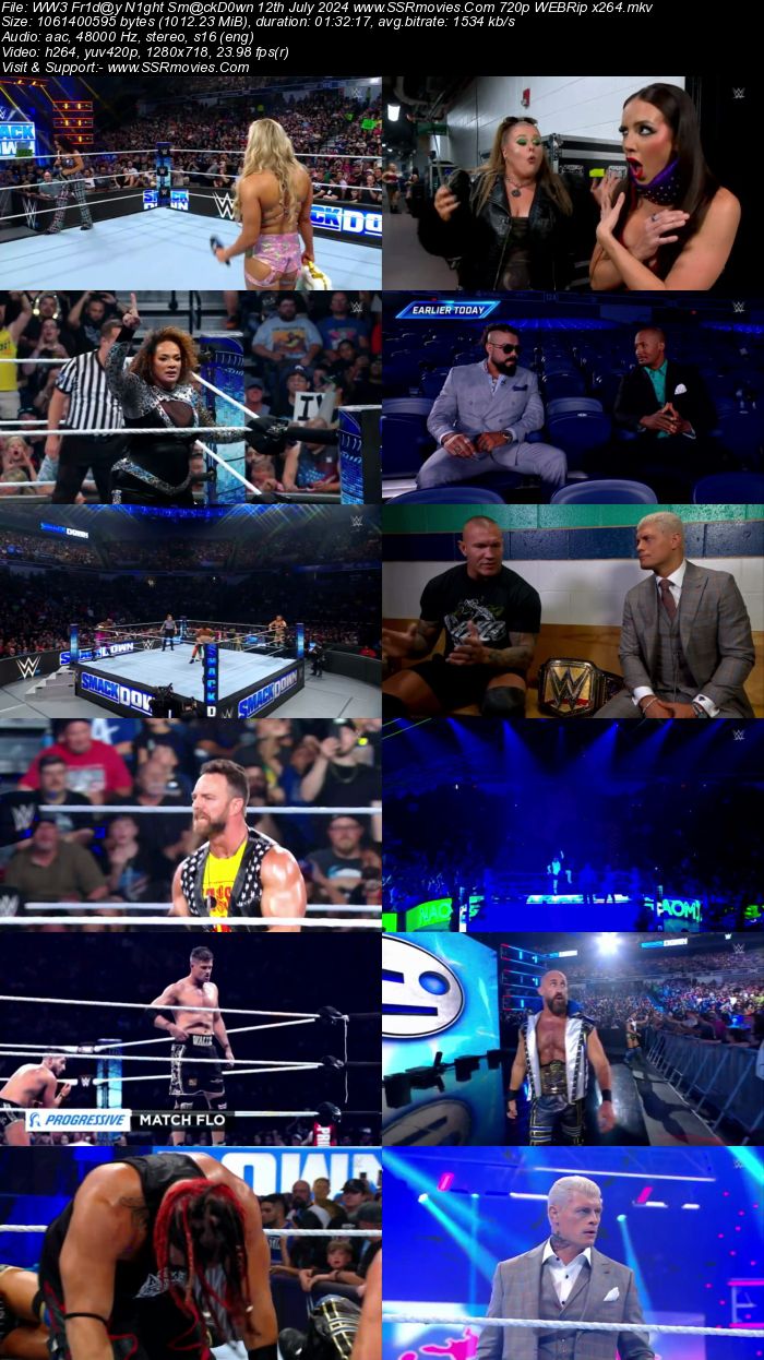 WWE Friday Night SmackDown 12th July 2024 1080p 720p 480p WEBRip x264 Watch and Download