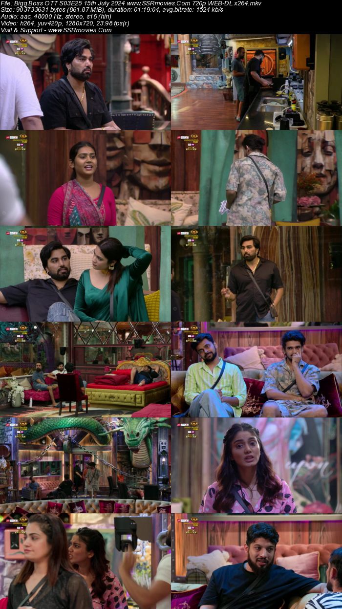 Bigg Boss OTT S03E25 15th July 2024 720p 480p WEB-DL x264 Watch and Download