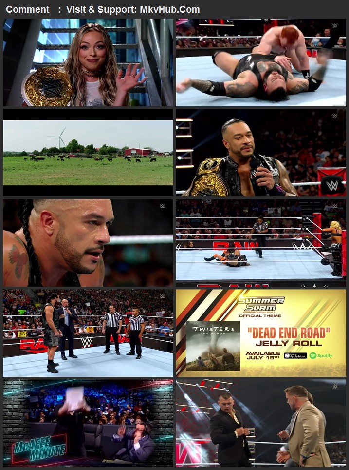 WWE Monday Night Raw 15th July 2024 720p 1080p WEBRip x264 4.4GB Download