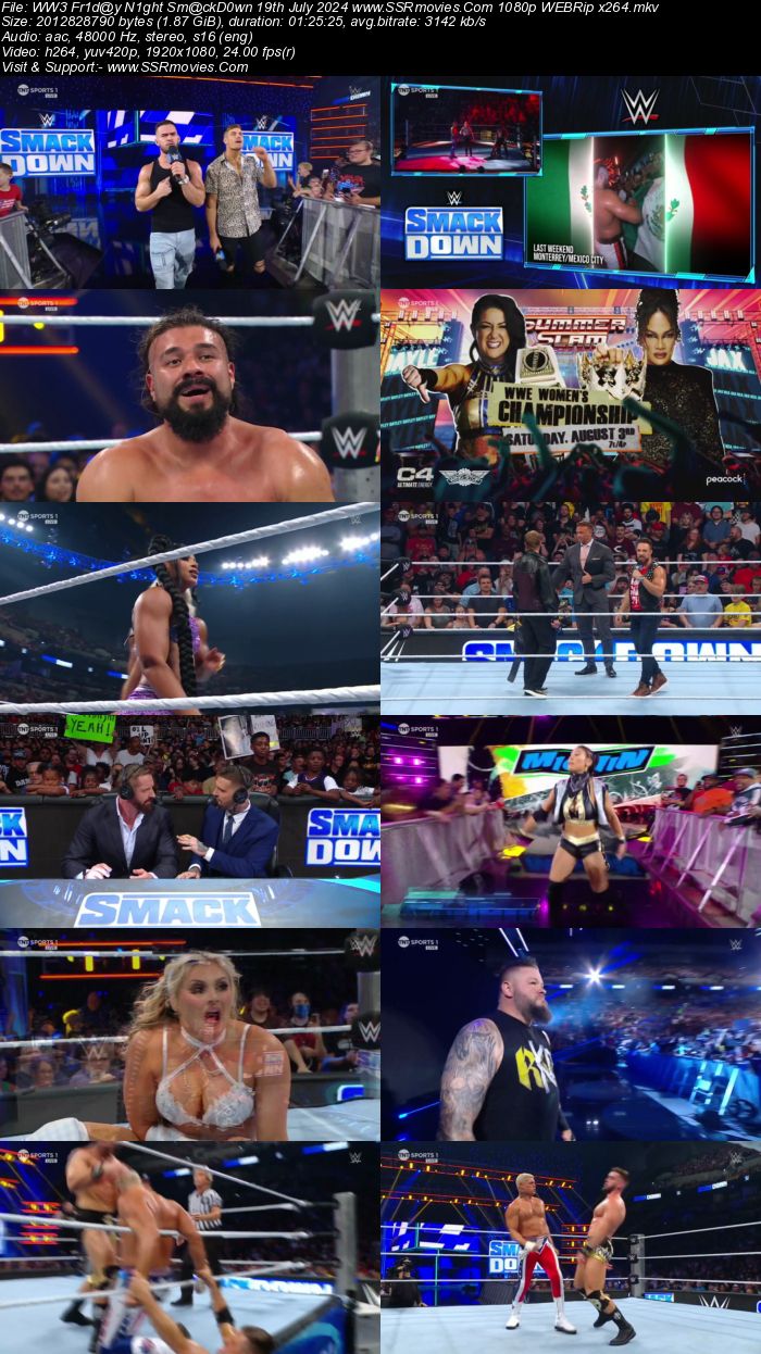 WWE Friday Night SmackDown 19th July 2024 1080p 720p 480p WEBRip x264 Watch and Download