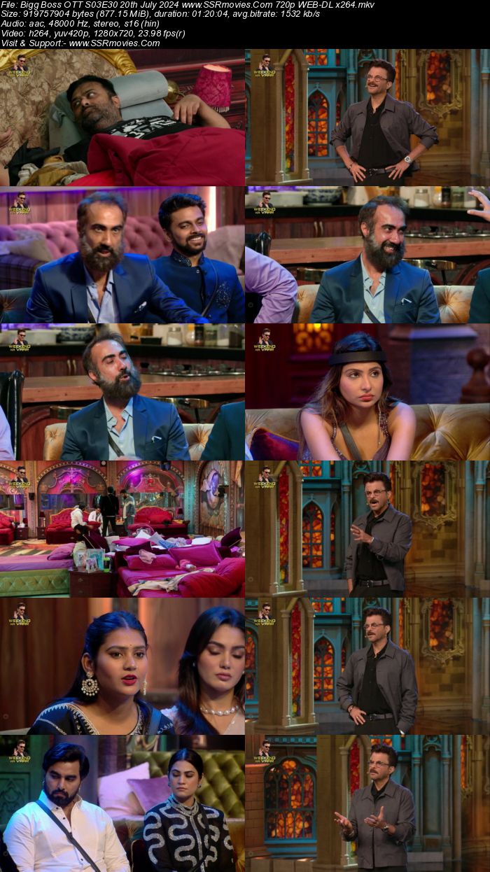 Bigg Boss OTT S03E30 20th July 2024 720p 480p WEB-DL x264 Watch and Download