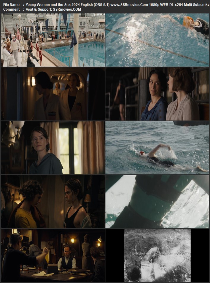 Young Woman and the Sea 2024 English (ORG 5.1) 1080p 720p 480p WEB-DL x264 ESubs Full Movie Download