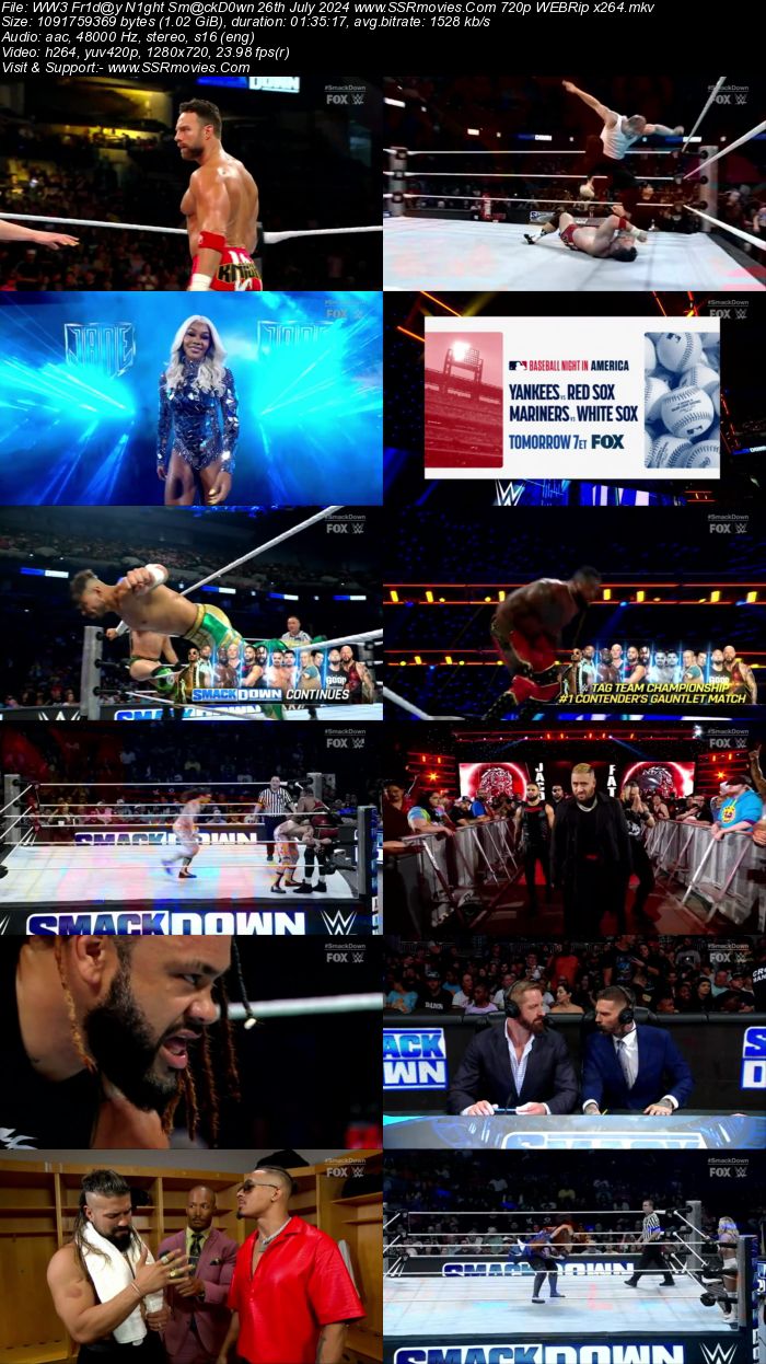 WWE Friday Night SmackDown 26th July 2024 1080p 720p 480p WEBRip x264Watch and Download