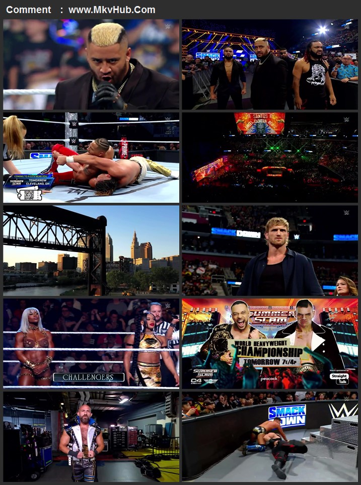 WWE Friday Night SmackDown 2nd August 2024 720p 1080p WEBRip x264 3.1GB Download