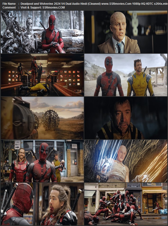 Deadpool & Wolverine 2024 V4 Dual Audio Hindi (Cleaned) 1080p 720p 480p HQ HDTC x264 Full Movie Download