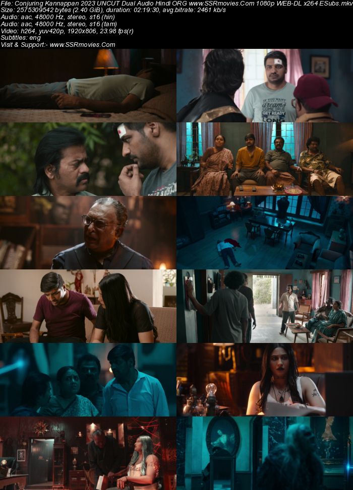 Conjuring Kannappan 2023 UNCUT Dual Audio Hindi ORG 1080p 720p 480p WEB-DL x264 ESubs Full Movie Download