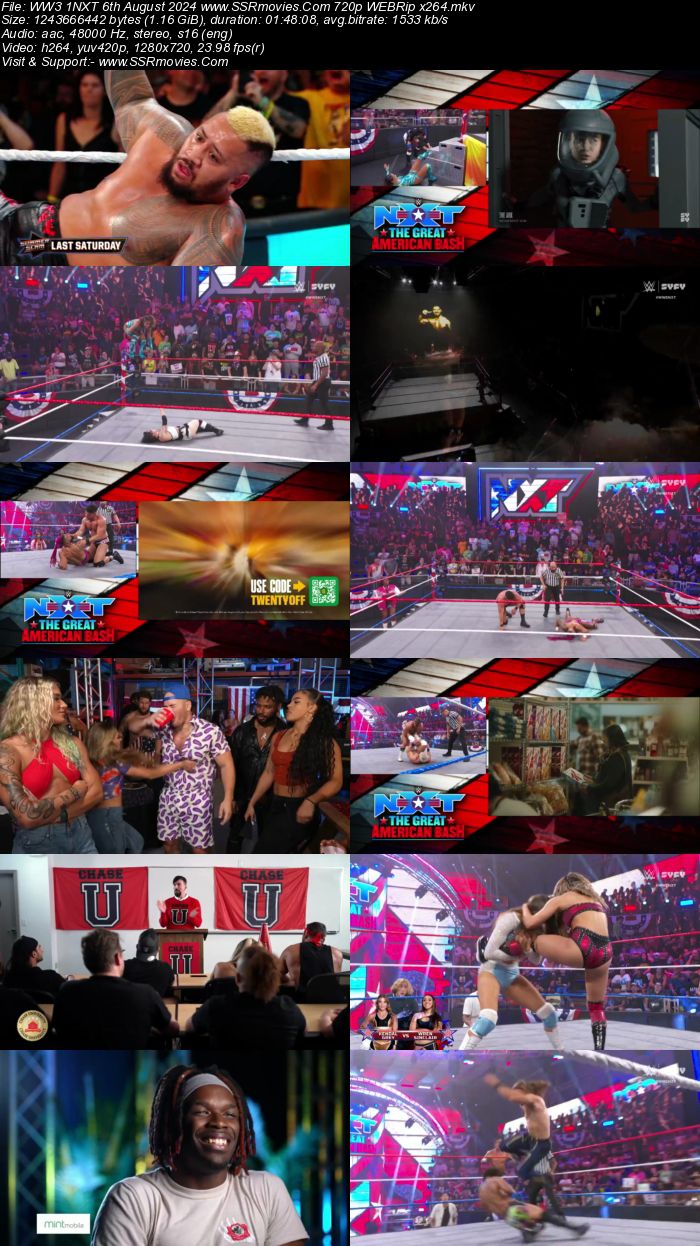 WWE NXT 6th August 2024 720p 480p WEBRip x264 Watch and Download