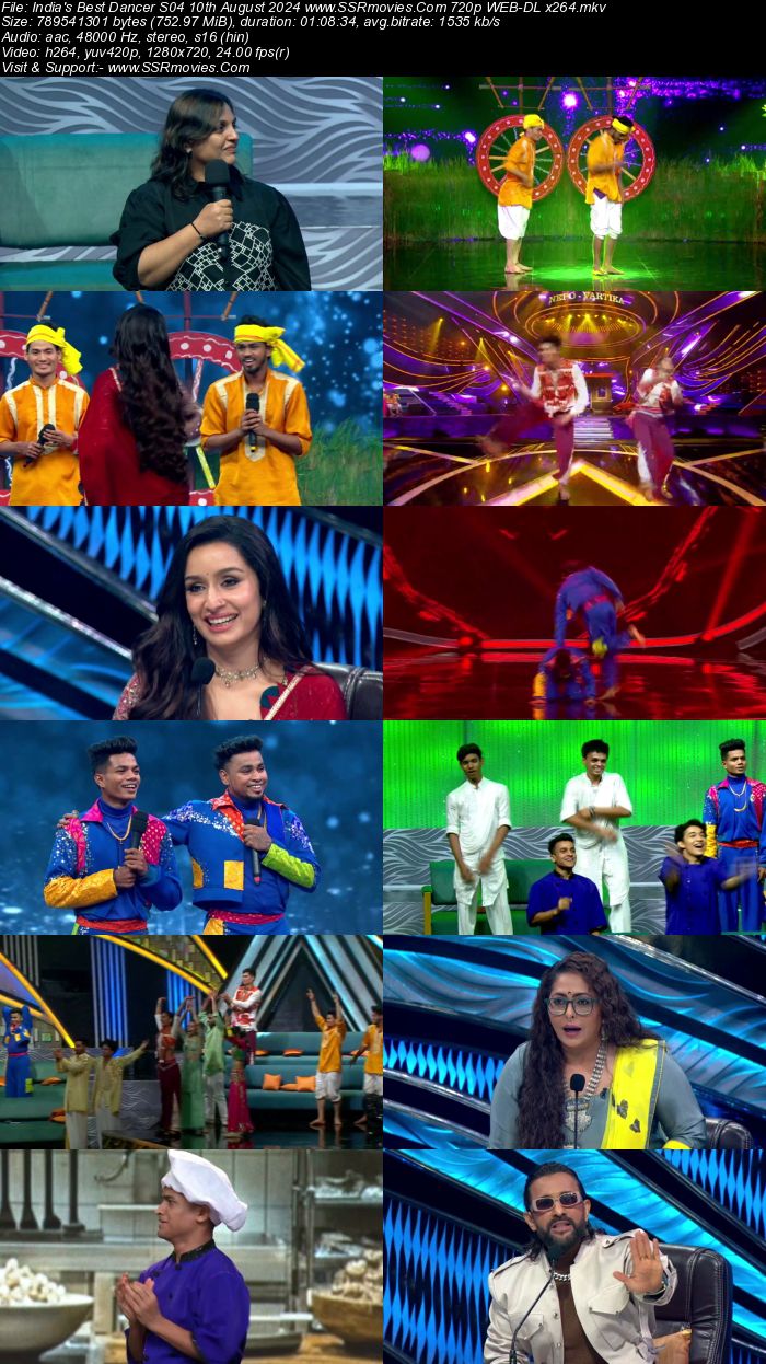 India's Best Dancer S04 10th August 2024 720p 480p WEB-DL x264 Watch and Download