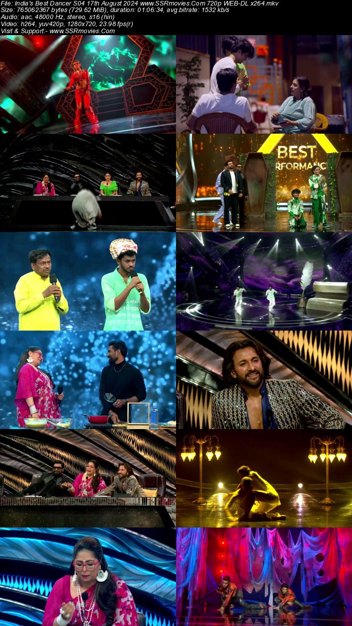 India's Best Dancer S04 17th August 2024 720p 480p WEB-DL x264 Watch and Download