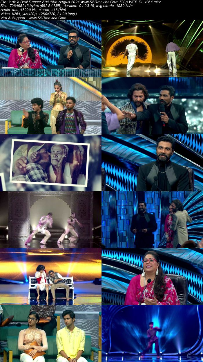 India's Best Dancer S04 18th August 2024 720p 480p WEB-DL x264 Watch and Download