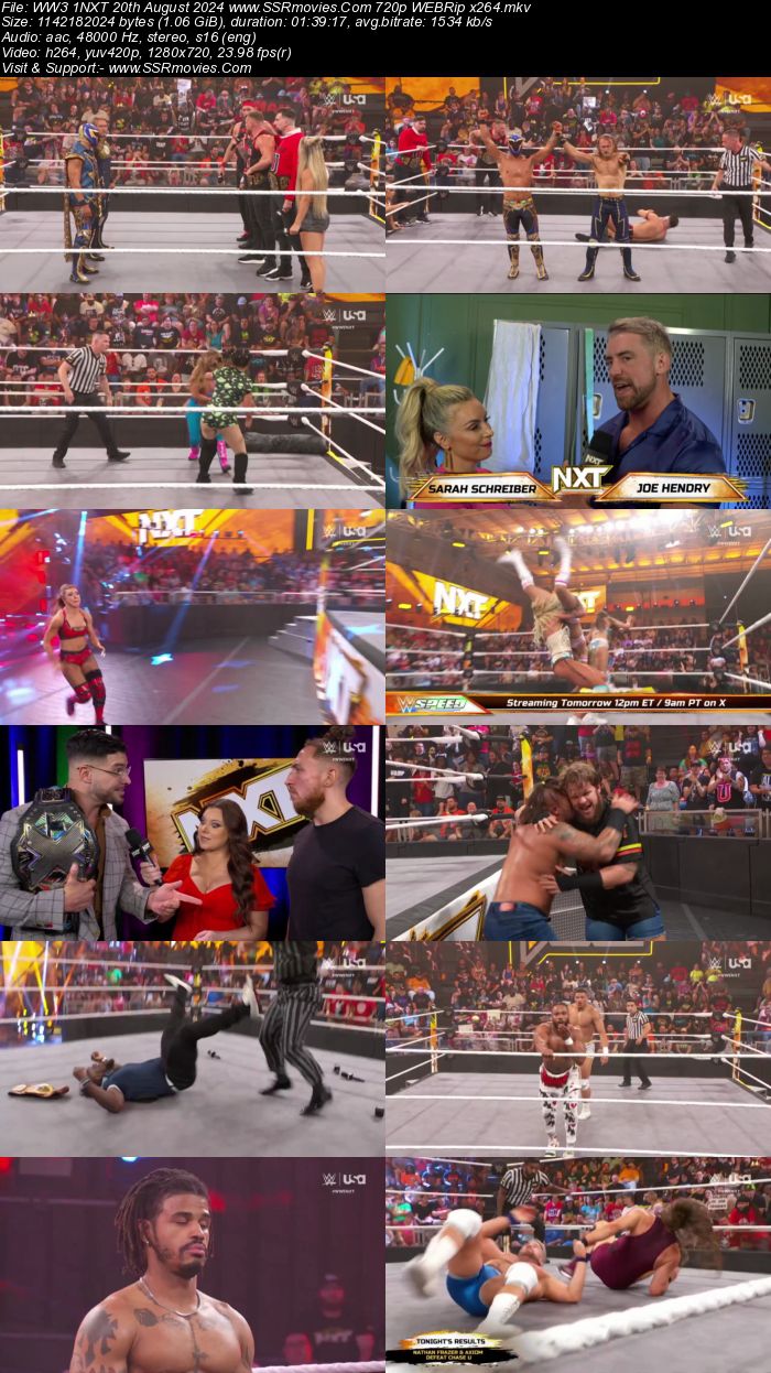 WWE NXT 20th August 2024 720p 480p WEBRip x264 Watch and Download