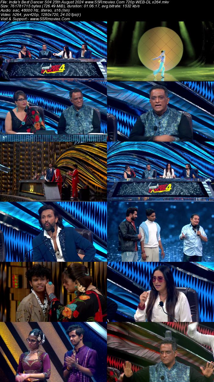 India's Best Dancer S04 25th August 2024 720p 480p WEB-DL x264 Watch and Download