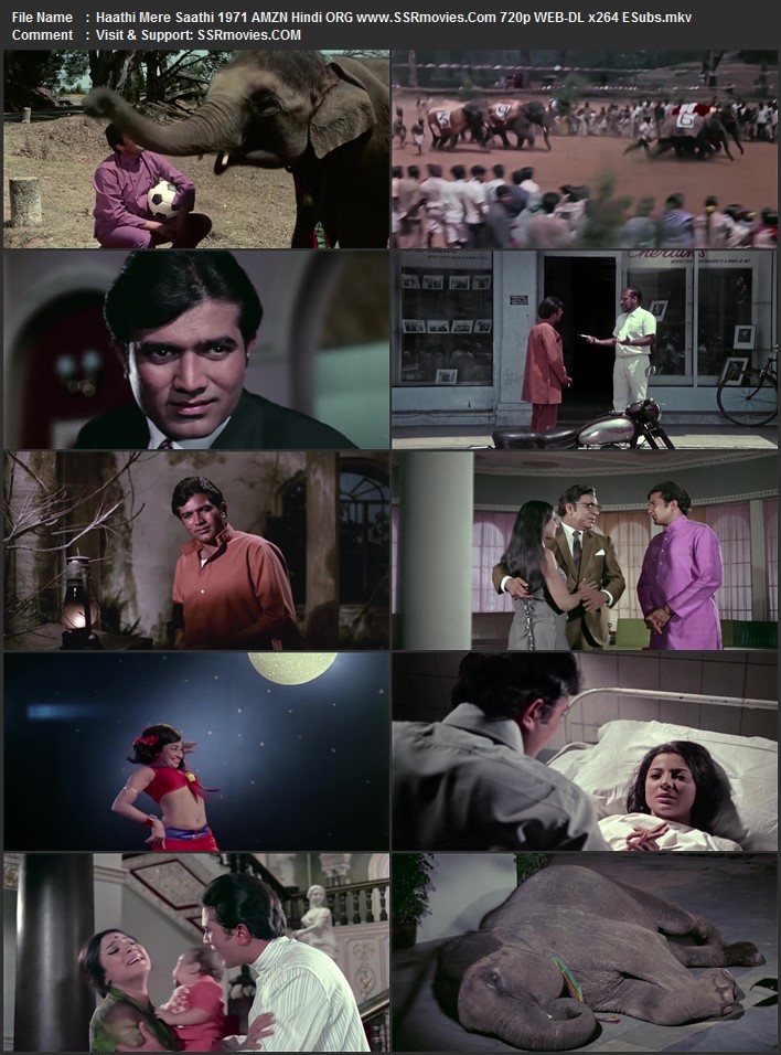 Haathi Mere Saathi 1971 Hindi ORG 1080p 720p 480p WEB-DL x264 ESubs ESubs Full Movie Download