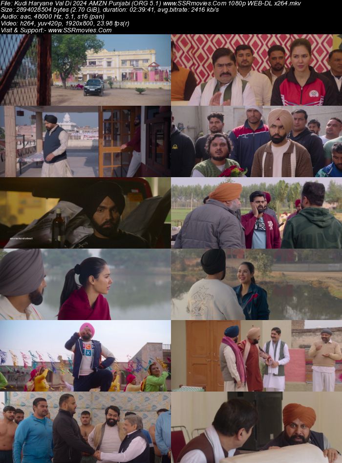 Kudi Haryane Val Di 2024 Punjabi (ORG 5.1) True 4K 1080p 720p 480p WEB-DL x264 ESubs Full Movie Download