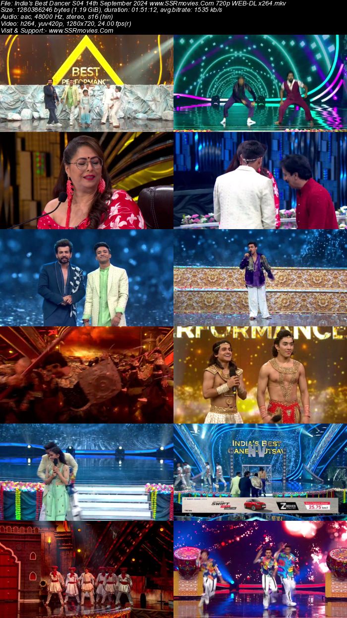 India's Best Dancer S04 14th September 2024 720p 480p WEB-DL x264 Watch and Download