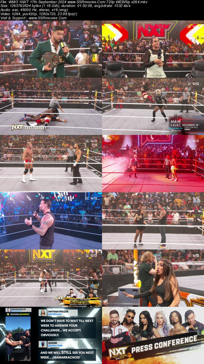 WWE NXT 17th September 2024 720p 480p WEBRip x264 Watch and Download