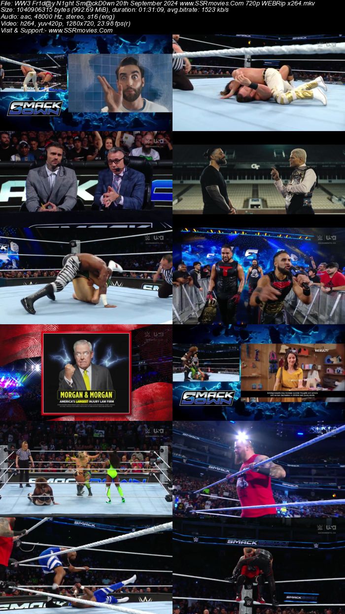 WWE Friday Night SmackDown 20th September 2024 1080p 720p 480p WEBRip x264 Watch and Download