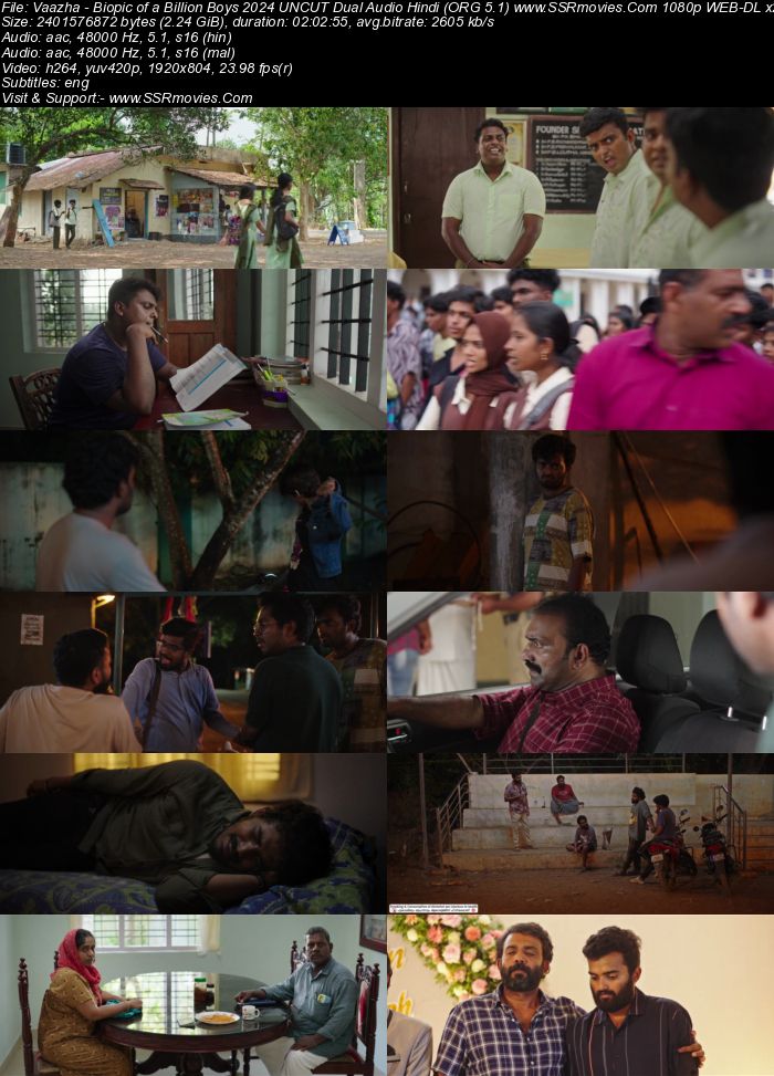 Vaazha: Biopic of a Billion Boys 2024 UNCUT Dual Audio Hindi (ORG 5.1) True 4K 1080p 720p 480p WEB-DL x264 ESubs Full Movie Download