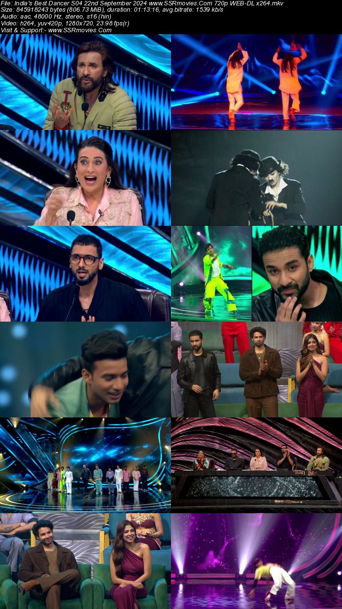 India's Best Dancer S04 22nd September 2024 720p 480p WEB-DL x264 Watch and Download